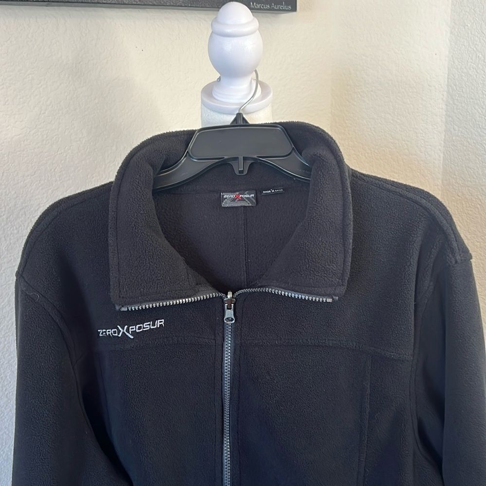Men's ZeroXposur Black Zipper Front Long Sleeve Jacket ~ Size Large - Picture 3 of 8